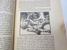 Seitse Venda - A. Gallen-Kallela illustratsioonit, kolmas trükk 1942 (Seitsemän veljestä eestin kielellä), huomaa takakanteen painettu Rmk 3,75 hinta