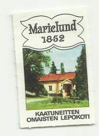 Marielund 1852 Kaatuneitten omaisten lepokoti - kirjeensulkijamerkki