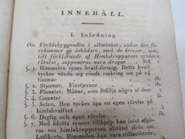 Försök till en elementar Lärobok i Astronomien, innehållande, jemte Inledning till Läran om Globerna, en kort underrätlse om Verldsystemet, samt Anvisning att