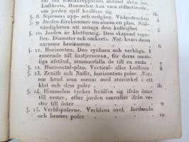 Försök till en elementar Lärobok i Astronomien, innehållande, jemte Inledning till Läran om Globerna, en kort underrätlse om Verldsystemet, samt Anvisning att