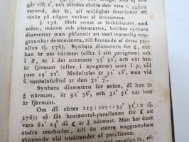 Försök till en elementar Lärobok i Astronomien, innehållande, jemte Inledning till Läran om Globerna, en kort underrätlse om Verldsystemet, samt Anvisning att