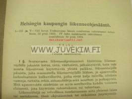 Helsingin kaupungin liikenneohjesääntö 1925 Trafikreglemente för Helsingfors stad