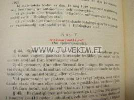 Helsingin kaupungin liikenneohjesääntö 1925 Trafikreglemente för Helsingfors stad