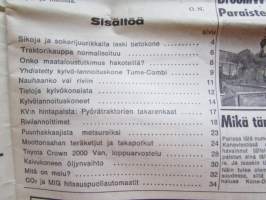 Koneviesti 1971 nr 5, sis. mm. seur. artikkelit / kuvat / mainokset; Tietoa kylvökoneista ja kuvat, Kylvölannoituskoneet / Rivilannoittimet tekniset tiedot,