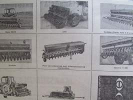Koneviesti 1971 nr 5, sis. mm. seur. artikkelit / kuvat / mainokset; Tietoa kylvökoneista ja kuvat, Kylvölannoituskoneet / Rivilannoittimet tekniset tiedot,