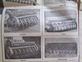 Koneviesti 1971 nr 5, sis. mm. seur. artikkelit / kuvat / mainokset; Tietoa kylvökoneista ja kuvat, Kylvölannoituskoneet / Rivilannoittimet tekniset tiedot,