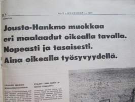 Koneviesti 1971 nr 5, sis. mm. seur. artikkelit / kuvat / mainokset; Tietoa kylvökoneista ja kuvat, Kylvölannoituskoneet / Rivilannoittimet tekniset tiedot,