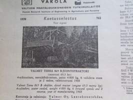 Koneviesti 1971 nr 5, sis. mm. seur. artikkelit / kuvat / mainokset; Tietoa kylvökoneista ja kuvat, Kylvölannoituskoneet / Rivilannoittimet tekniset tiedot,