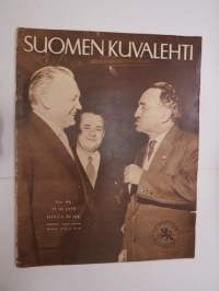 Suomen Kuvalehti 1959 nr 44, ilmestynyt 31.10.1959, sis. mm. seur. artikkelit / kuvat / mainokset; Kansikuva Anastas Mikojan, Klubi 7, SOK Kutaleima jauhot, Shell