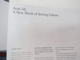 Audi A8 -myyntiesite / brochure