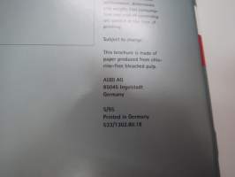 Audi A8 -myyntiesite / brochure