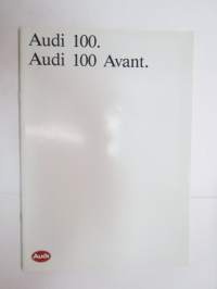 Audi 100, 100 Avant 1986 -myyntiesite / brochure
