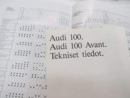 Audi 100, 100 Avant 1987 -myyntiesite / brochure