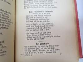 Goethes sämtliche Werke in sechsunddreissig Bänden. Goethen teokset alkuperäiskielellä 36 osana (9 nidettä)