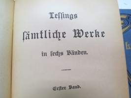 Lessings Werke in sechs Bänden. Lessingin teokset alkuperäiskielellä 6 osana (3 nidettä)