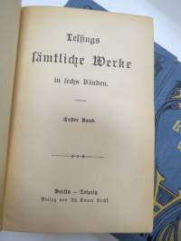 Lessings Werke in sechs Bänden. Lessingin teokset alkuperäiskielellä 6 osana (3 nidettä)