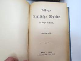 Lessings Werke in sechs Bänden. Lessingin teokset alkuperäiskielellä 6 osana (3 nidettä)