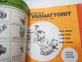 Esmac - Voimansiirtolaitteet - Variaattorit, vaihteet, voimansiirtoelimet -kansio, jossa esitteitä, teknistä tietoa, ym. -binder with brochures etc.