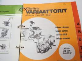 Esmac - Voimansiirtolaitteet - Variaattorit, vaihteet, voimansiirtoelimet -kansio, jossa esitteitä, teknistä tietoa, ym. -binder with brochures etc.