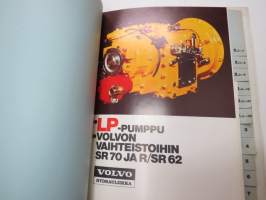 Volvo hydrauliikka F11, V30, V33 teknistä tietoa, esitteitä, ohjekirjoja -tehtaan alkuperäinen kansio -factory original hydraulics binder with manuals, brochures