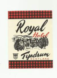 Royal Hotel Tyndrum Scotland  - hotellimerkki , matkalaukkumerkki