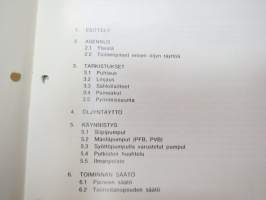 Sperry-Vickers koneikot - käyttöönotto, huolto, vianetsintä -manual