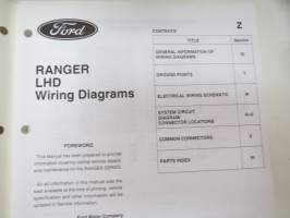 Ford Ranger 1999 Wiring Diagrams (CG 1651 en LHD 01/99) -sähkökaaviot