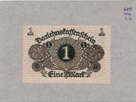 Saksa - Darlehnskassenschein 1 mark 1920.  Saksan valtion julkaisema velkaseteli.