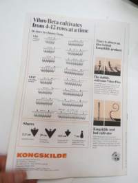 Facts on Kongskilde Row Crop Cultivator Vibro Beta -brochure -myyntiesite, maanmuokkauskone