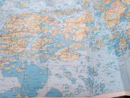 Turku ympäristöineen 1980 -matkailukartta -travel map