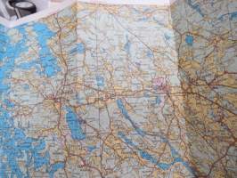Turku ympäristöineen 1980 -matkailukartta -travel map