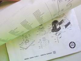 Skil Service Manual 1985 - Skil-laitteiden ja työkoneiden huolto- ja varaosakirja 1985, sisältää kuvaston, sähkökaavioita, teknisiä arvoja yms. -katso