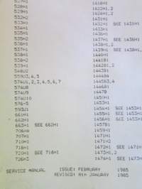 Skil Service Manual 1985 - Skil-laitteiden ja työkoneiden huolto- ja varaosakirja 1985, sisältää kuvaston, sähkökaavioita, teknisiä arvoja yms. -katso
