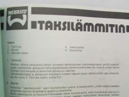 Webasto Taksilämmitin -asennus- ja käyttöohjeet