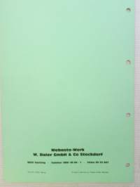 Webasto Wasser-Heizgerät DBW 300 Ersatzteilliste -varaosaluettelo