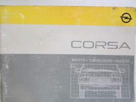 Opel Corsa - käyttö, turvallisuus, huolto