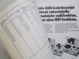 Philips puolijohteiden vertailutaulukko 1975