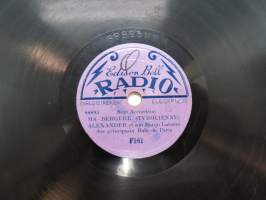 Edison Bell Radio F161 Alexander et son Solo Accordeon - Valse au Tyrol / Ma bergere -8&quot; savikiekkoäänilevy - 78 rpm record