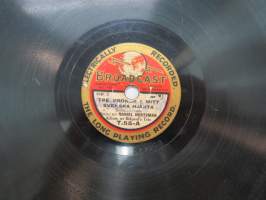 Broadcast T.55 Daniel Hertzman - Tre kronor i mitt svenska hjärta / Där ligger du i lä (sjömansvalser - merimiesvalsseja) -8&quot; savikiekkoäänilevy - 78 rpm record