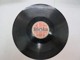 Triola T 4223 Veikko Tuomi - Silmät ikkunassa / Mustalaisviulu -savikiekkoäänilevy - 78 rpm record