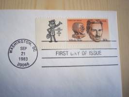 Inventors: Nikola Tesla, 1983, USA, ensipäiväkuori, FDC, harvinaisempi. Katso myös muut kohteeni, mm. noin 1 200 erilaista amerikkalaista ensipäiväkuorta