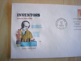 Inventors: Edvin H. Armstrong, 1983, USA, ensipäiväkuori, FDC, harvinaisempi. Katso myös muut kohteeni, mm. noin 1 200 erilaista amerikkalaista ensipäiväkuorta