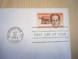 Inventors: Philo T. Farnsworth, 1983, USA, ensipäiväkuori, FDC, harvinaisempi. Katso myös muut kohteeni, mm. noin 1 200 erilaista amerikkalaista