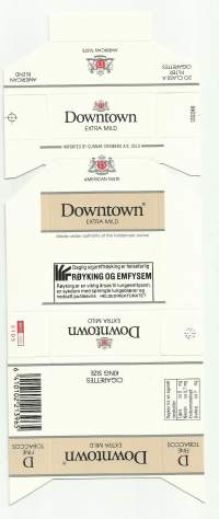 Downtown  Extra Mild  -  käyttämätön koottava tupakka-aski toimitus kirjeenä
