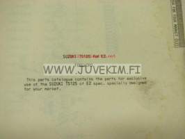 Suzuki TS125 (K/L/M/A) (E2, E4, E17, E18, E21, E24, E31) parts catalogue -varaosaluettelo englanniksi