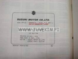Suzuki GS400B parts catalogue -varaosaluettelo englanniksi