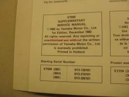Yamaha XT550 supplementary service manual