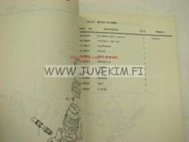 Suzuki GS400B parts catalogue -varaosaluettelo englanniksi