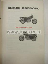 Suzuki GS500EC (E17, E34,&amp;E39) parts catalogue -varaosaluettelo englanniksi