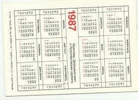 Lompakkoalmanakka   USSR  1987 -   kalenteri